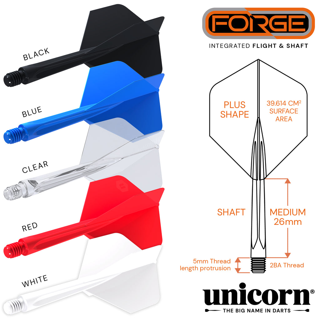 Unicorn Forge Integrated Flight and Shaft Medium Plus Black