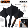 Unicorn Forge Integrated Flight and Shaft Medium Plus Black